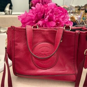 Coach Vibrant Red Leather Shoulder Bag